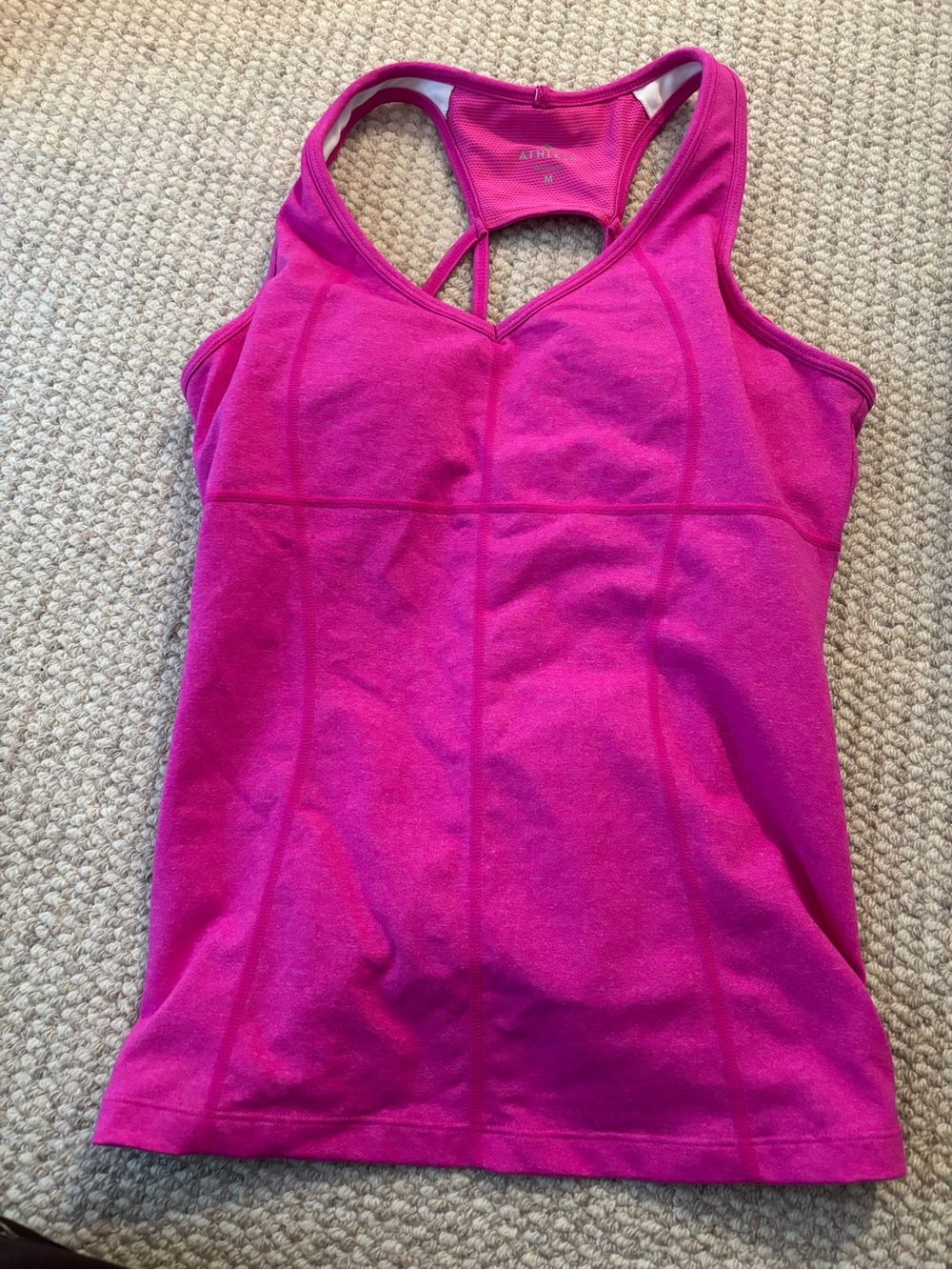 Athleta pink workout tank top